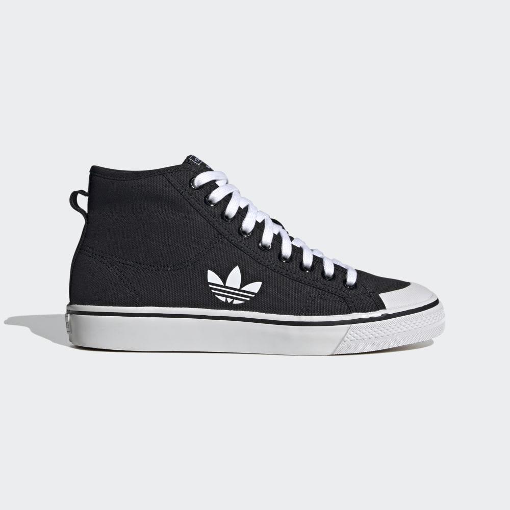 Adidas Men's Nizza Hi Originals Shoes Black/White Ireland FW8352